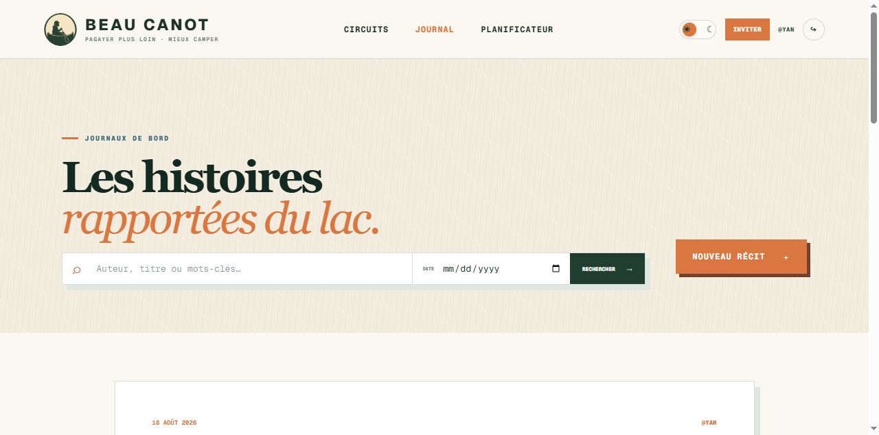Le journal communautaire Beau Canot et ses récits de voyage
